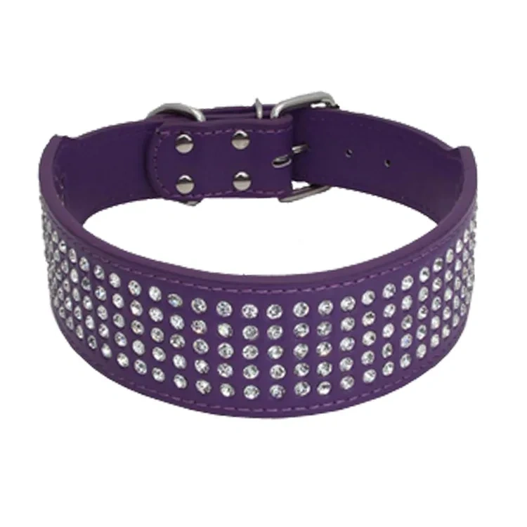 Explosive Shiny Five-point Diamond Pet Collar, Large and Medium-sized Dog Collar, Embedded Diamond Dog Collar