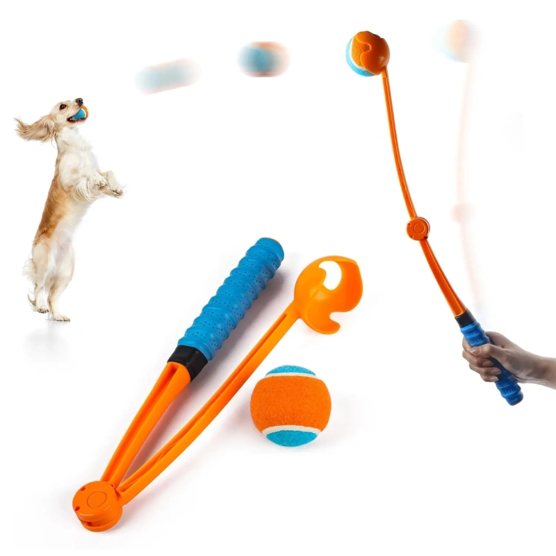 Hot-Selling Foldable Dog Ball Thrower Toy | Long-Distance Launcher | Outdoor Pet Fetch Tool