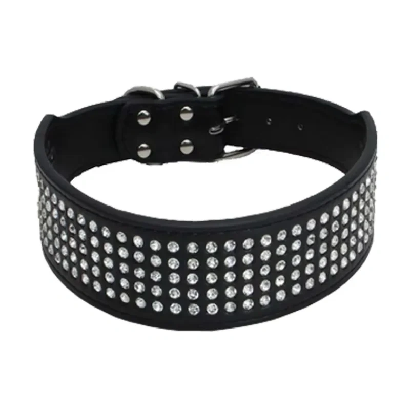 Explosive Shiny Five-point Diamond Pet Collar, Large and Medium-sized Dog Collar, Embedded Diamond Dog Collar