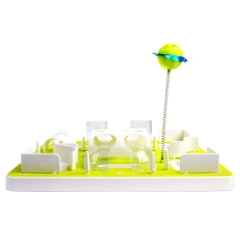 New DIY Cat Predator Play Maze Slow Food Relief Step Training Leaky Food Pet Cat Toy