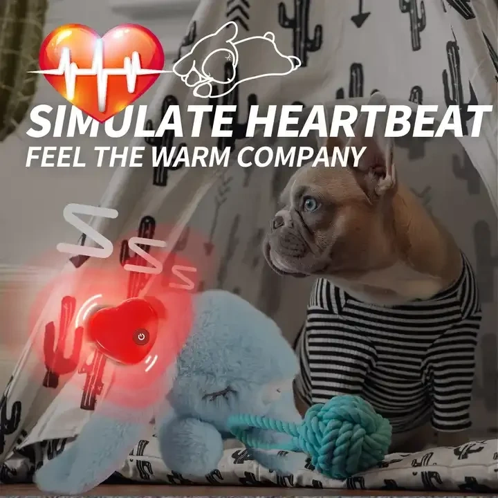 Hot Selling Heart Beat Vibration Cuddly Toy for Dog With Heartbeat Specially for Puppies - Heartbeat Dog Blanket
