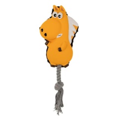 Soft Latex Dog Chew Toy Natural Safety Latex Pet Chewing Toy Dog Fetch Squeaky Plush Rope Toy