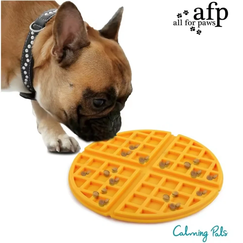AFP Top Sale Dog Lick Mat Silicone Pet Licking Mat Slow Feeder Suction Cups Lick Mat Bone/Woofle/Duck/Ice Cream Slow Feeding Pad