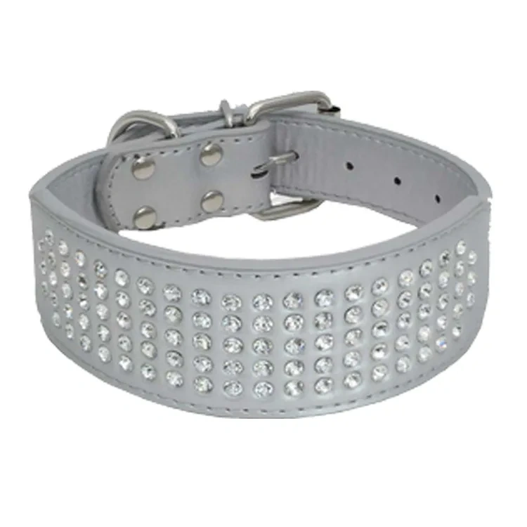 Explosive Shiny Five-point Diamond Pet Collar, Large and Medium-sized Dog Collar, Embedded Diamond Dog Collar