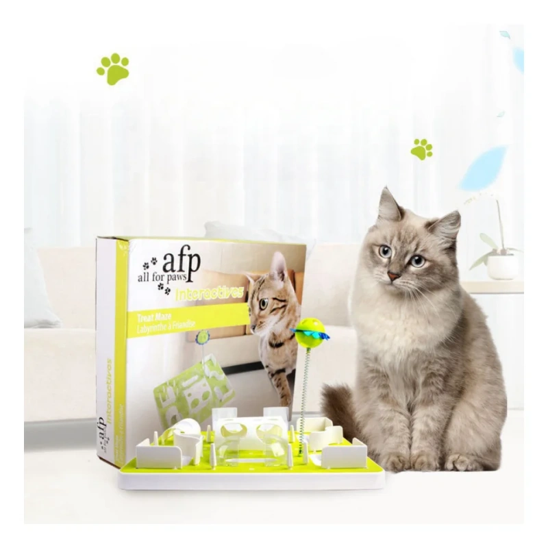 New DIY Cat Predator Play Maze Slow Food Relief Step Training Leaky Food Pet Cat Toy