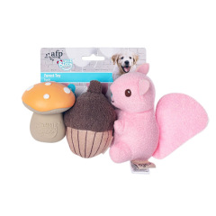 New Arrival Forest Series Soft Latex Plush Dog Chew Toy PP Cotton Filled Sound Paper Pet Squeaky Toy
