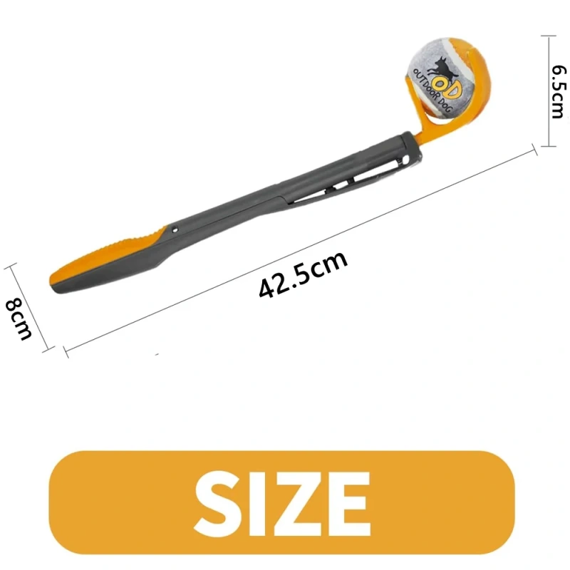 AFP Interactive Outdoor Fetch Training Long Distance Retractable Dog Ball Thrower Handheld Pet Tennis Ball Throwing Pole Stick