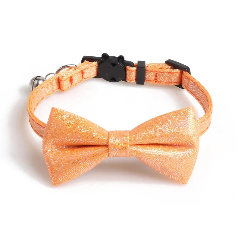 Cute Pet Cat Collar With Bell Bow Gatos Dog Collier Chain Breakaway Safety Buckle for Small Puppy Chihuahua Pink fashion