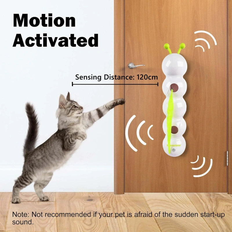 AFP Automatic Electric Cat Toy Smart Sensing Inteactive Cat Teaser Toy Moving Fluffy Tail Whack A Hole Cat Toy With Suction Cup