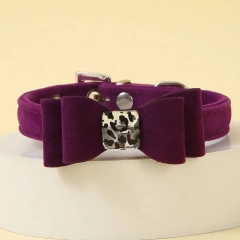 Soft Velvet Cat Collar Small Puppy Cat Dog Collars Bow Kitten Collar Bowknot Necklace for Dog Cat Chihuahua Pet Supplies S/M