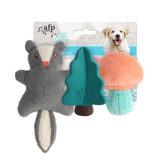 New Arrival Forest Series Soft Latex Plush Dog Chew Toy PP Cotton Filled Sound Paper Pet Squeaky Toy