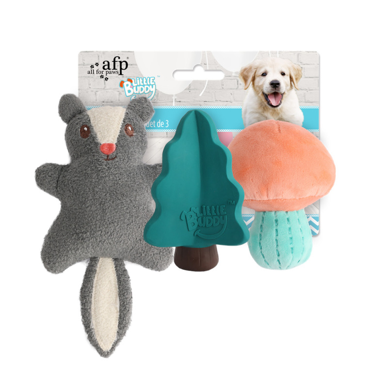 New Arrival Forest Series Soft Latex Plush Dog Chew Toy PP Cotton Filled Sound Paper Pet Squeaky Toy