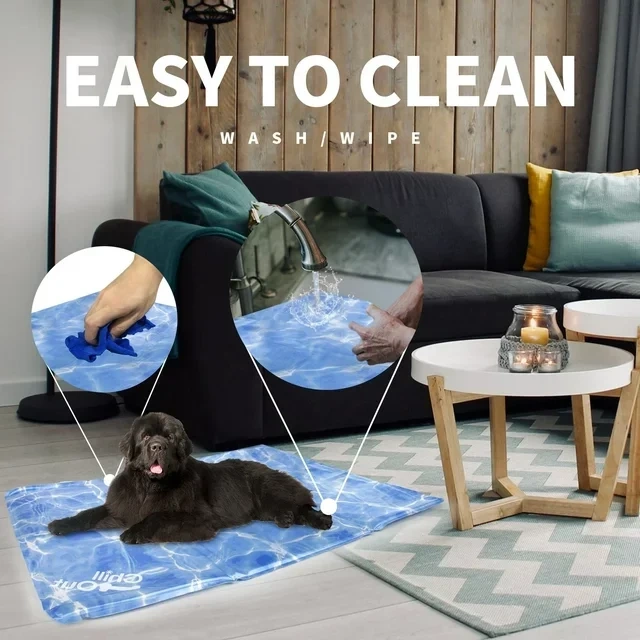 All for Paws Always Cool Pressure-Activated Cooling Mat Collapsible Dog Summer Cooling Gel Ice Mats for Small Medium Sized Dogs