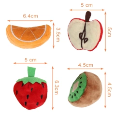 Soft Plush Crinkle Cat Chew Toy AFP Premium Catnip Toys Bite Resistant Juicy Series 4PK Catnip Toy for Cats