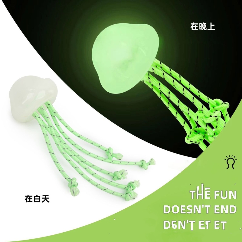glow-in-the-dark jellyfish toy for dogs