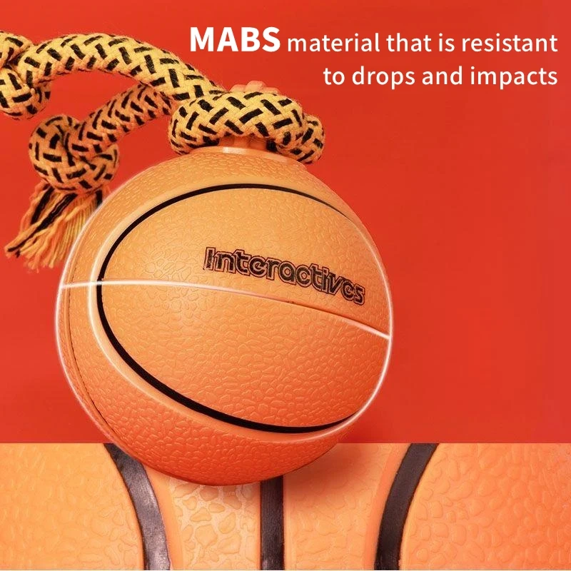 AFP Interactive Motion Activated Dog Spinning Basketball Automatic Rolling Pet Chasing Tugging Ball Toy For Mental Stimulation