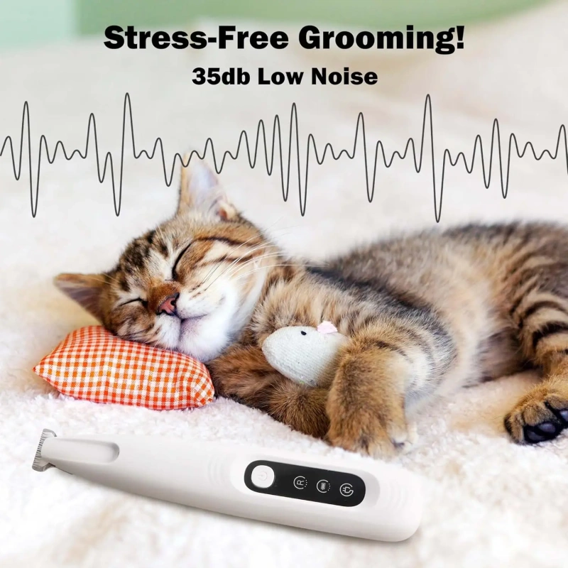 AFP IPX4 Waterproof Pet Hair Trimmer With LED Light Low Noise Dog Cat Hair Clipper Grooming Trimmer For Paws Ears Face And Rump