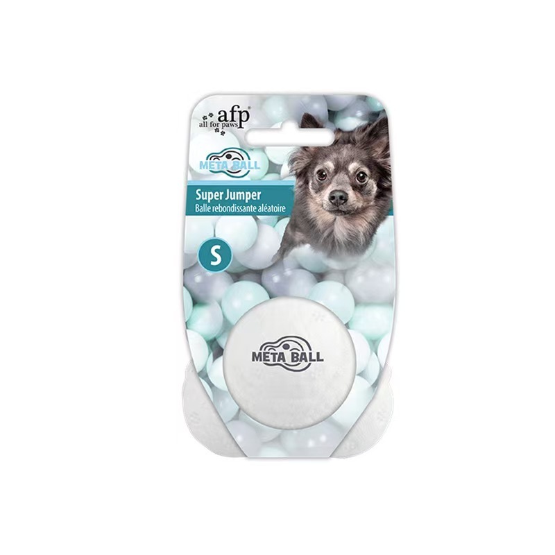 Dog Rubber TPR Chew Ball Toy Pet Interactive Squeaky Hollow Fetch Ball for Dog Teeth Cleaning