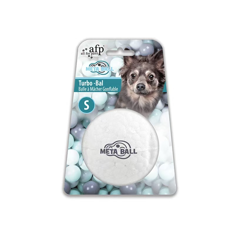 Dog Rubber TPR Chew Ball Toy Pet Interactive Squeaky Hollow Fetch Ball for Dog Teeth Cleaning