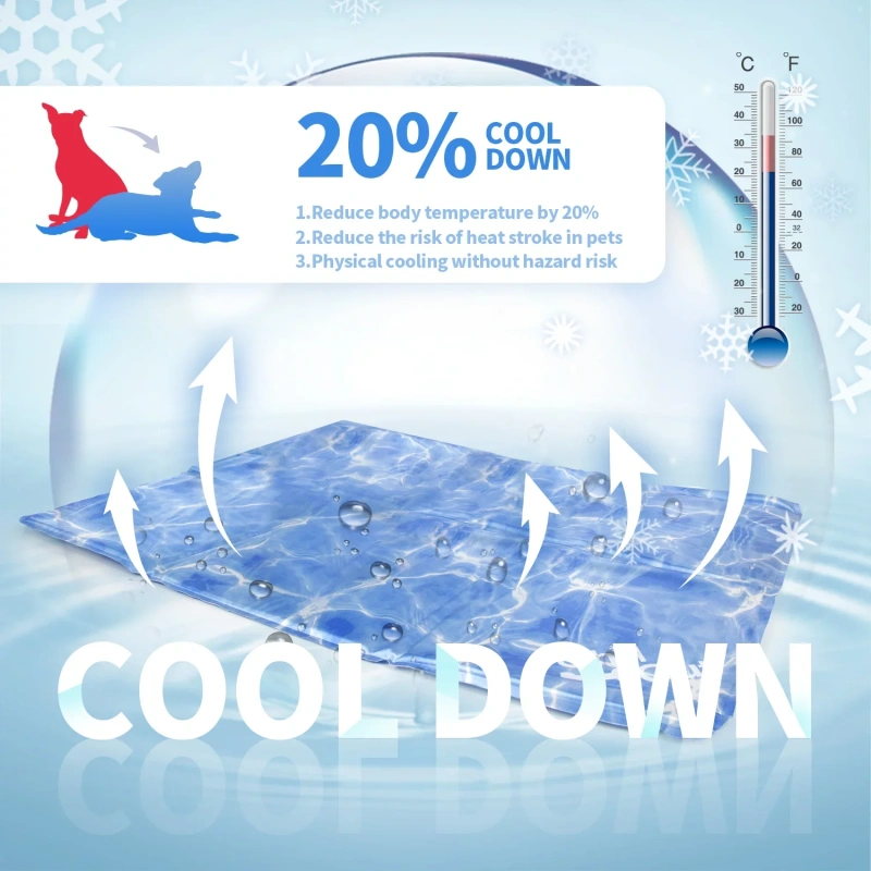 All for Paws Always Cool Pressure-Activated Cooling Mat Collapsible Dog Summer Cooling Gel Ice Mats for Small Medium Sized Dogs