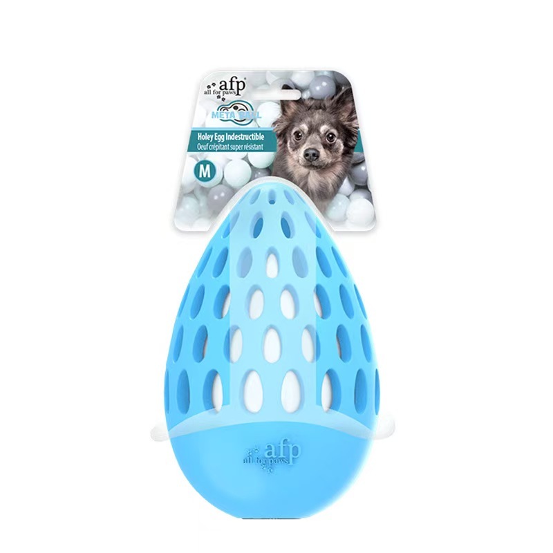Dog Rubber TPR Chew Ball Toy Pet Interactive Squeaky Hollow Fetch Ball for Dog Teeth Cleaning
