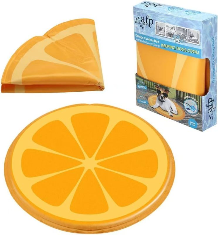 Portable Foldable Pet Cooling Mat Papaya/Kiwi/Orange Dog Cat Cooling Mat Pressure-Activated Gel Cooling Pad Blanket