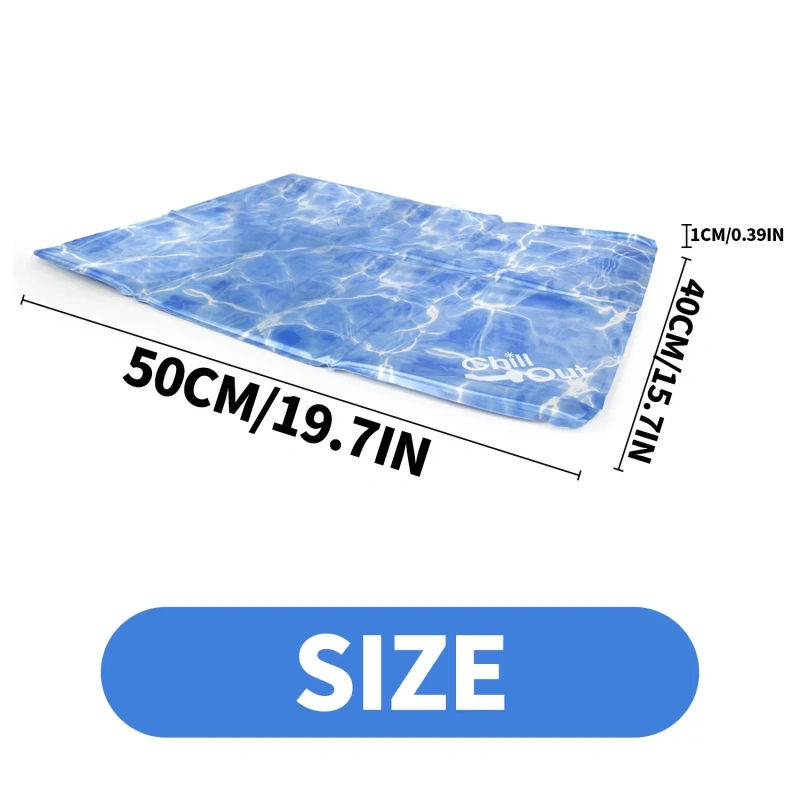 All for Paws Always Cool Pressure-Activated Cooling Mat Collapsible Dog Summer Cooling Gel Ice Mats for Small Medium Sized Dogs