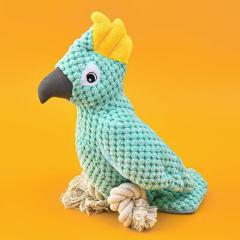 Indestructible Plush Parrot Dog Toy