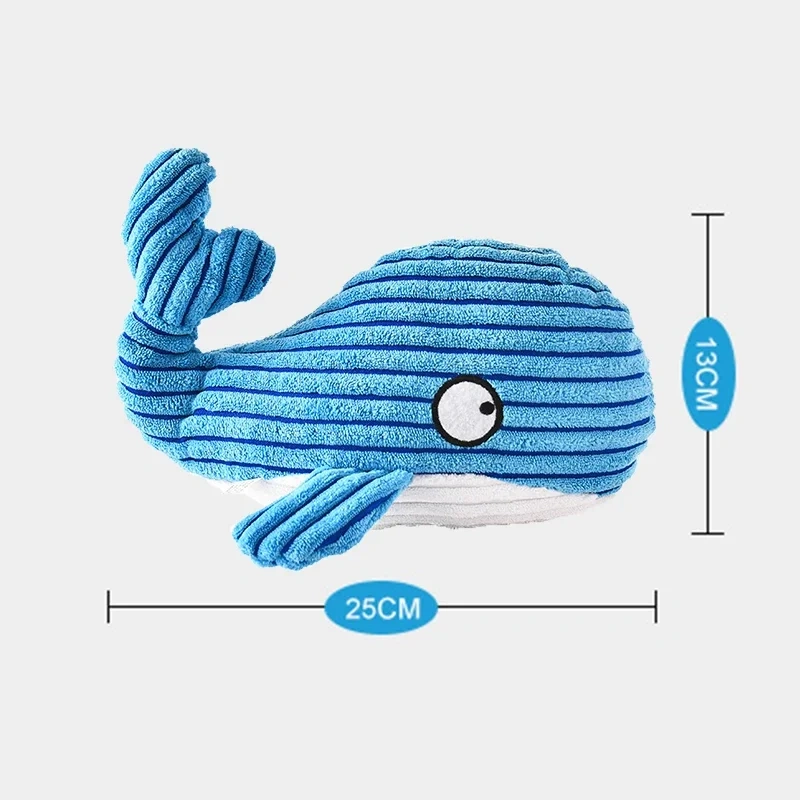 Plush Dog Toys Corduroy for Small Medium Dogs Animal Dog Squeaky Toy Bite Resistant Chew Toy Molar Teeth Cleaning Puppy Toys