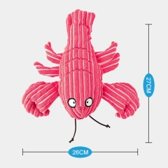 Plush Dog Toys Corduroy for Small Medium Dogs Animal Dog Squeaky Toy Bite Resistant Chew Toy Molar Teeth Cleaning Puppy Toys