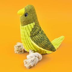 Indestructible Plush Parrot Dog Toy