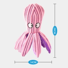 Plush Dog Toys Corduroy for Small Medium Dogs Animal Dog Squeaky Toy Bite Resistant Chew Toy Molar Teeth Cleaning Puppy Toys
