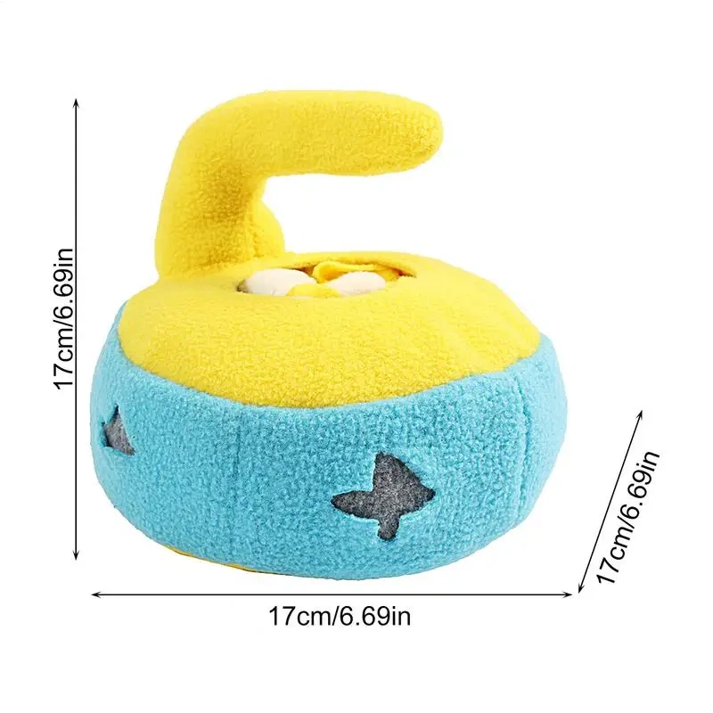 Dog Mental Stimulation Toys Puppy Puzzles Curling Puck Shape Dog Interactive Toys Dog Stimulation Toys With Sound Dog Treat Toy