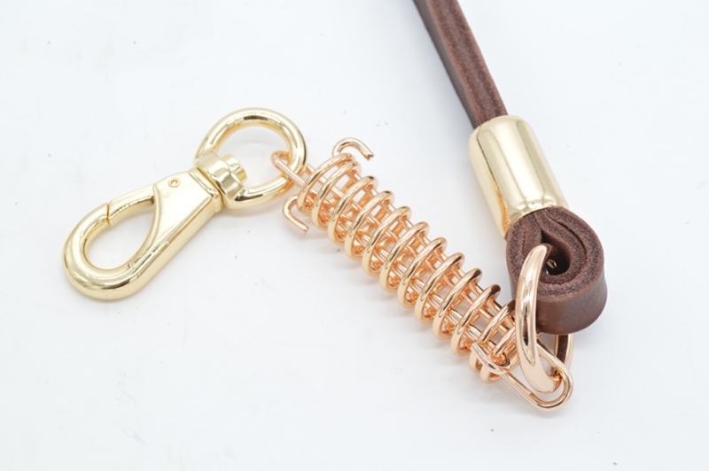 Double Layer Handmade Cowhide Pet Training Leash Luxury Genuine Leather Non-slip Dog Walking Leash