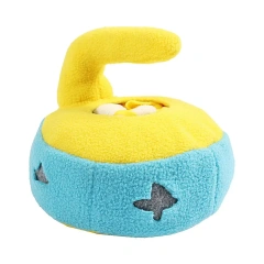 Dog Mental Stimulation Toys Puppy Puzzles Curling Puck Shape Dog Interactive Toys Dog Stimulation Toys With Sound Dog Treat Toy