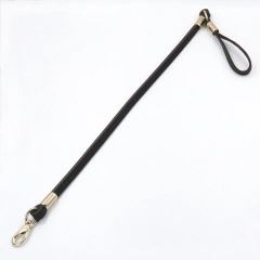 Double Layer Handmade Cowhide Pet Training Leash Luxury Genuine Leather Non-slip Dog Walking Leash Strong Safety Chain