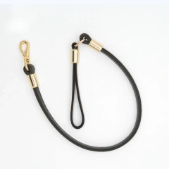 Double Layer Handmade Cowhide Pet Training Leash Luxury Genuine Leather Non-slip Dog Walking Leash Strong Safety Chain