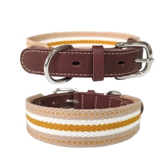 Designer Cowhide Patchwork Pet Collars Small-large Dog Collar Corgi Schnauzer Greyhound Correa Perro Dogs Accessories