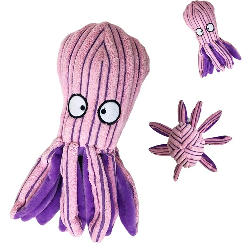 Plush Dog Toys Corduroy for Small Medium Dogs Animal Dog Squeaky Toy Bite Resistant Chew Toy Molar Teeth Cleaning Puppy Toys