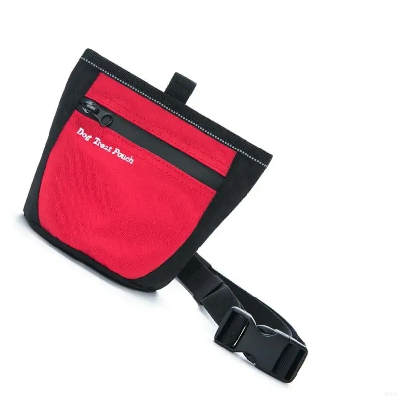 97QD Pet Training Waist Bag Treats Pocket Water Resistant Zippered Walking Belt Bag