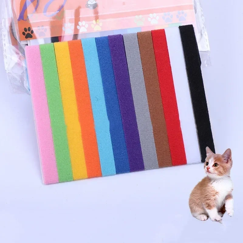 12Pcs/Set Puppy Collars Adjustable Nylon Newborn Pet Color Collar Small Pet Dog Collars Kitten Necklace Marker Rope Pet Supplies