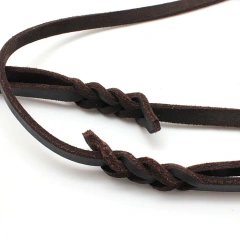 2020  High Quality Soft Texture Genuine Leather Braided Dog Leashes