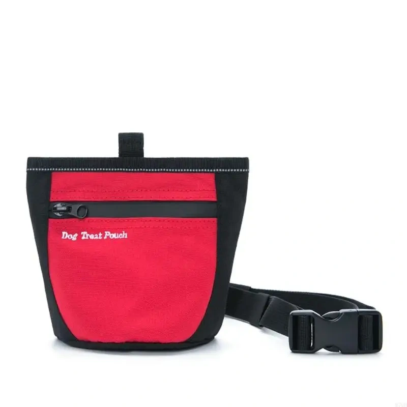 97QD Pet Training Waist Bag Treats Pocket Water Resistant Zippered Walking Belt Bag
