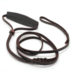 2020  High Quality Soft Texture Genuine Leather Braided Dog Leashes