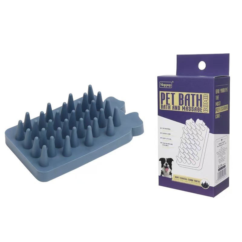 Cross-Border Pet Supplies Plastic Pet Cleaning Bathing Dual-Purpose Brushes for Cats and Dogs