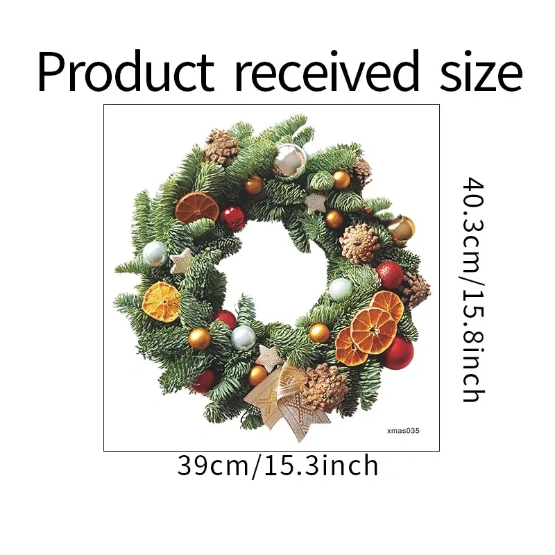 Christmas Window Vinyl Wall Sticker Green Original Glass Window Christmas Decoration Posters Home New Year Stickers