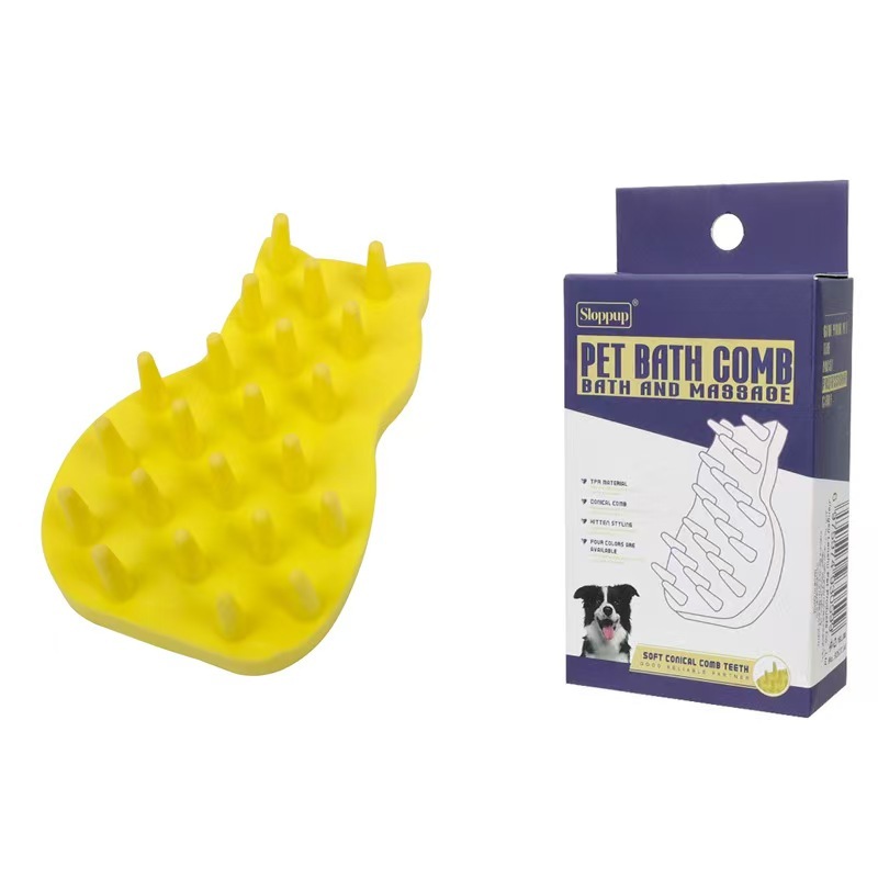 Cross-Border Pet Supplies Plastic Pet Cleaning Bathing Dual-Purpose Brushes for Cats and Dogs