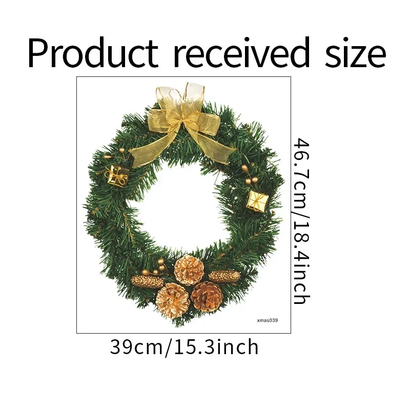 Christmas Window Vinyl Wall Sticker Green Original Glass Window Christmas Decoration Posters Home New Year Stickers