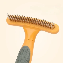 Multifunctional Double Row Rake Comb Dog Comb Teddy Pet Needle Comb Open Knot Hair Removal