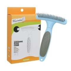 Multifunctional Double Row Rake Comb Dog Comb Teddy Pet Needle Comb Open Knot Hair Removal
